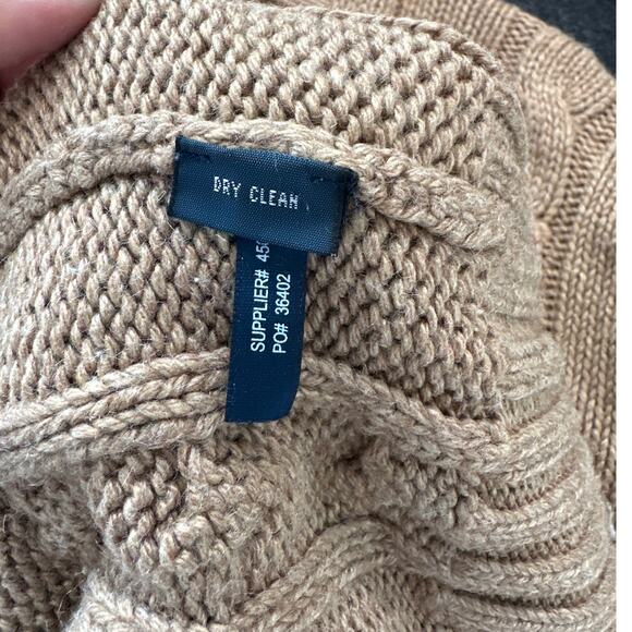 Rare Vintage Polo Ralph Lauren 100% Silk Cable Knit V-Neck Sweater, Size XL, EUC - Picture 5 of 5